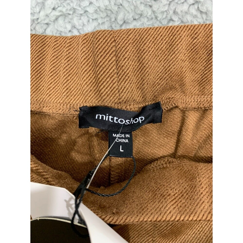 Womens Mittoshop Large (L) Brown Flare Design Pants NWT - $49 - Elastic Stretch - Picture 4 of 11